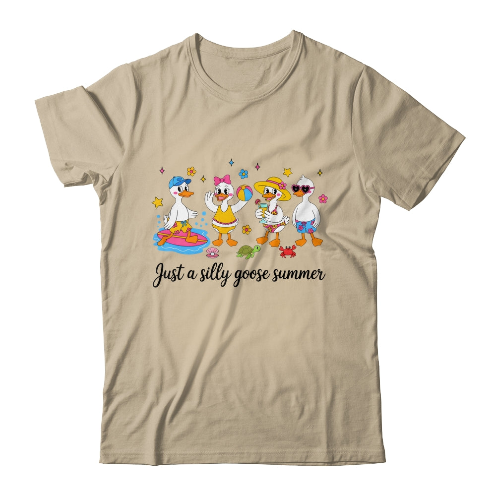 Just A Silly Goose Summer Girls Beach Vibes Cute Funny Goose Shirt & Tank Top | siriusteestore