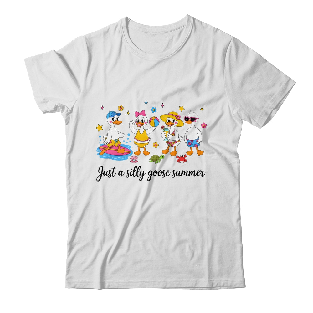 Just A Silly Goose Summer Girls Beach Vibes Cute Funny Goose Shirt & Tank Top | siriusteestore