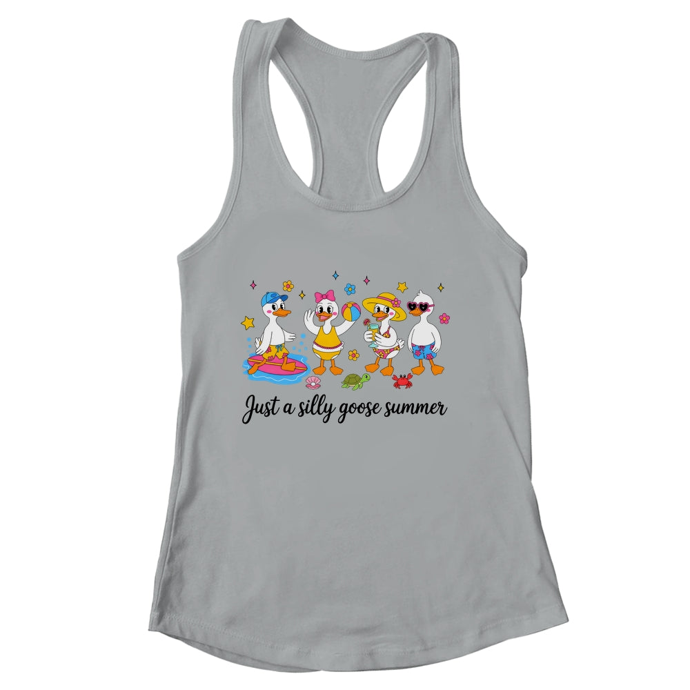 Just A Silly Goose Summer Girls Beach Vibes Cute Funny Goose Shirt & Tank Top | siriusteestore