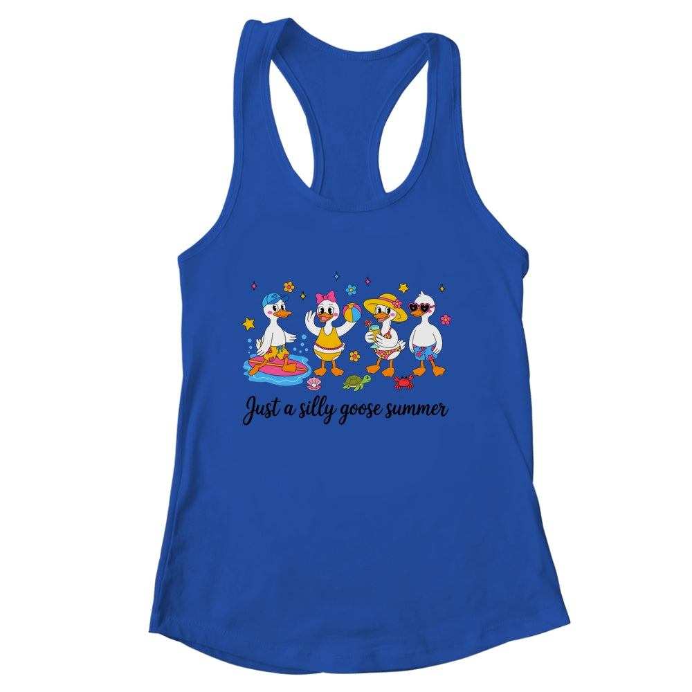 Just A Silly Goose Summer Girls Beach Vibes Cute Funny Goose Shirt & Tank Top | siriusteestore