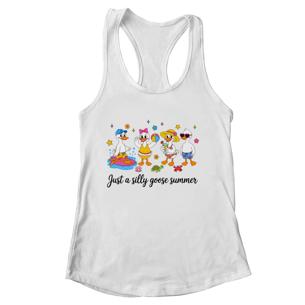Just A Silly Goose Summer Girls Beach Vibes Cute Funny Goose Shirt & Tank Top | siriusteestore