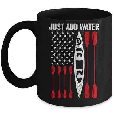 Just Add Water Funny Kayak Kayaking Kayaker American Flag Mug | siriusteestore