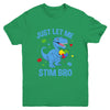 Just Let Me Stim Bro Funny Dinosaur Autism Awareness Month Youth Shirt | siriusteestore