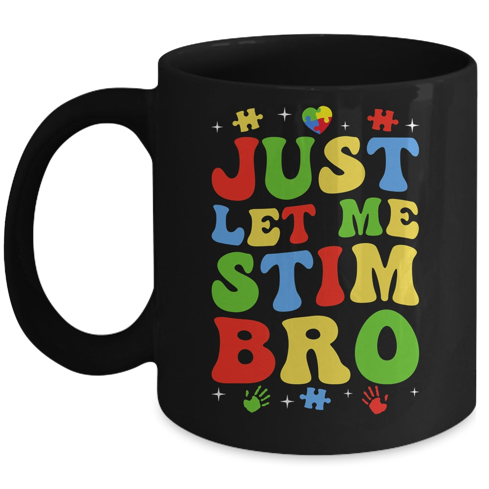Just Let Me Stim Bro Kids Boys Funny Autism Awareness Month Mug | siriusteestore