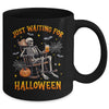 Just Waiting For Halloween Skeleton Costume Party Matching Mug | siriusteestore