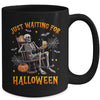 Just Waiting For Halloween Skeleton Costume Party Matching Mug | siriusteestore