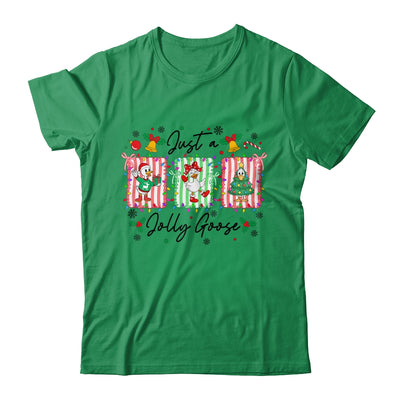 Jut A Jolly Goose Christmas Retro Funny Santa Goose Cute Shirt & Sweatshirt | siriusteestore
