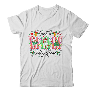 Jut A Jolly Goose Christmas Retro Funny Santa Goose Cute Shirt & Sweatshirt | siriusteestore