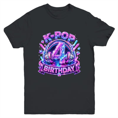 K-Pop 4Th Birthday Girl Kpop 4 Year Old Korean Music Lovers Youth Shirt | siriusteestore