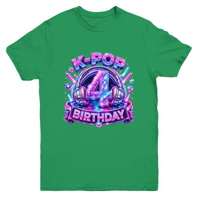 K-Pop 4Th Birthday Girl Kpop 4 Year Old Korean Music Lovers Youth Shirt | siriusteestore