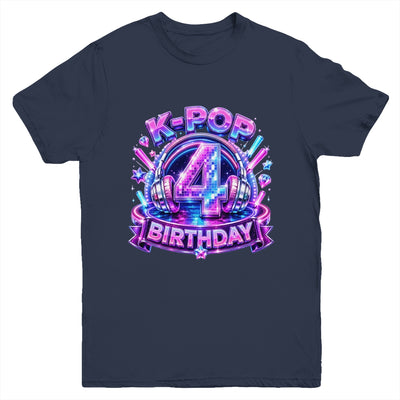 K-Pop 4Th Birthday Girl Kpop 4 Year Old Korean Music Lovers Youth Shirt | siriusteestore
