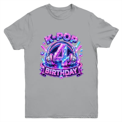 K-Pop 4Th Birthday Girl Kpop 4 Year Old Korean Music Lovers Youth Shirt | siriusteestore