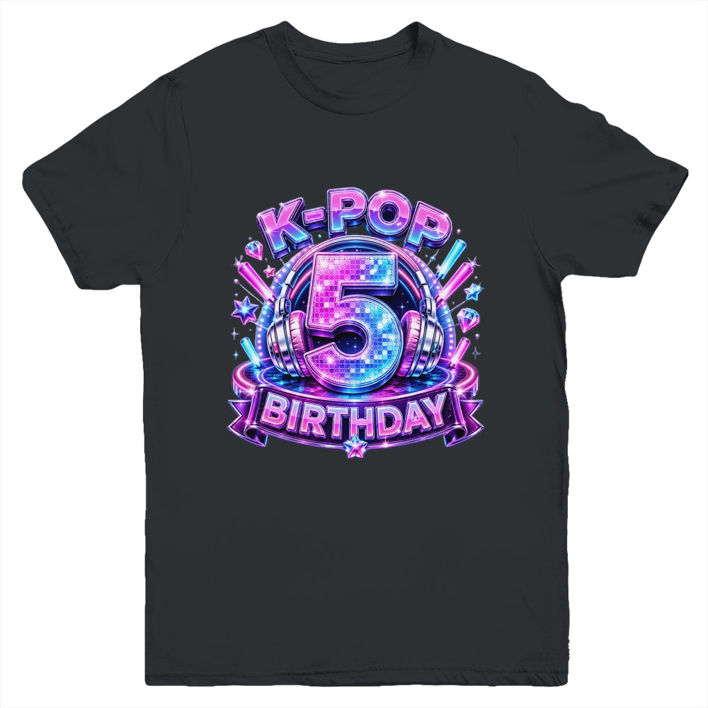 K-Pop 5Th Birthday Girl Kpop 5 Year Old Korean Music Lovers Youth Shirt | siriusteestore