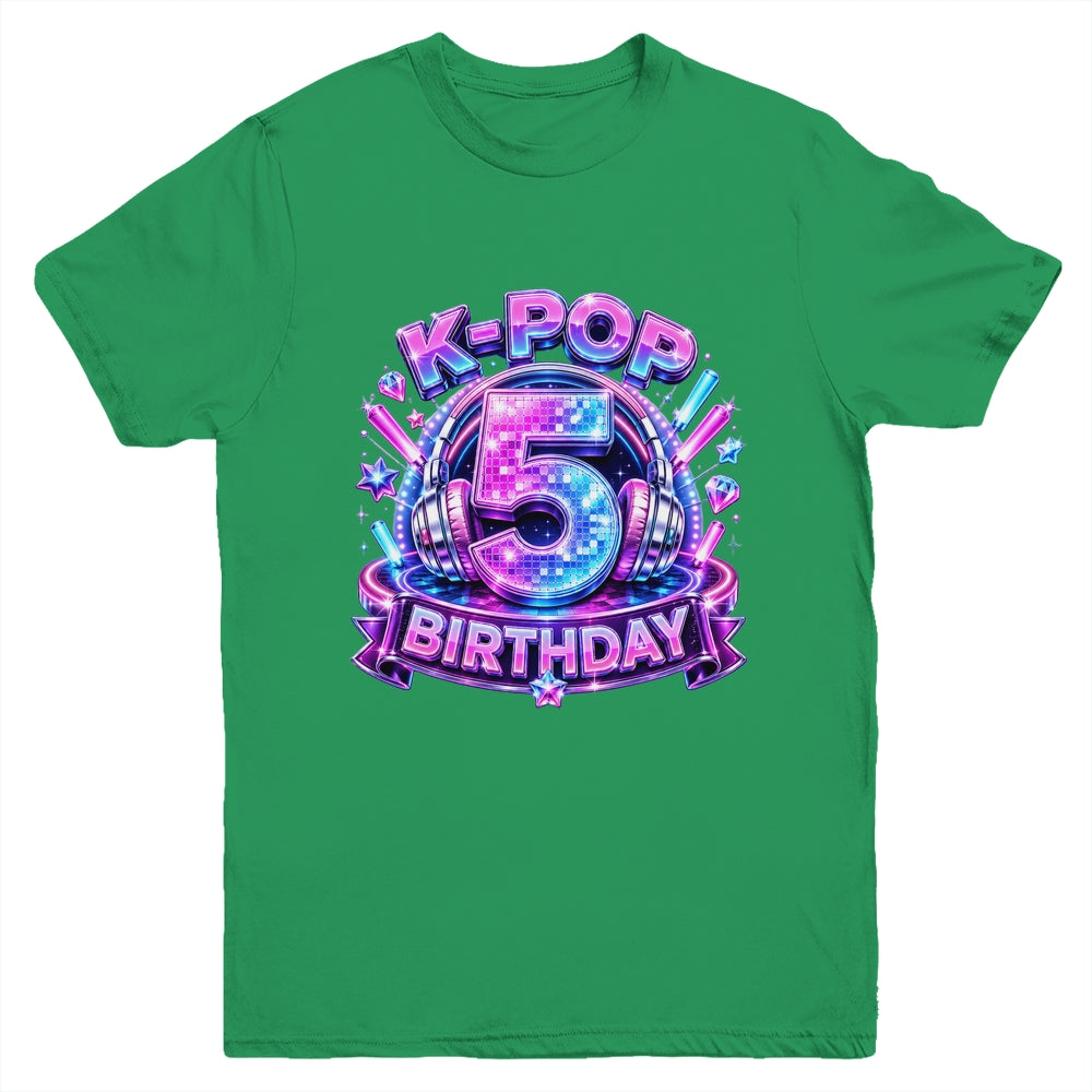 K-Pop 5Th Birthday Girl Kpop 5 Year Old Korean Music Lovers Youth Shirt | siriusteestore