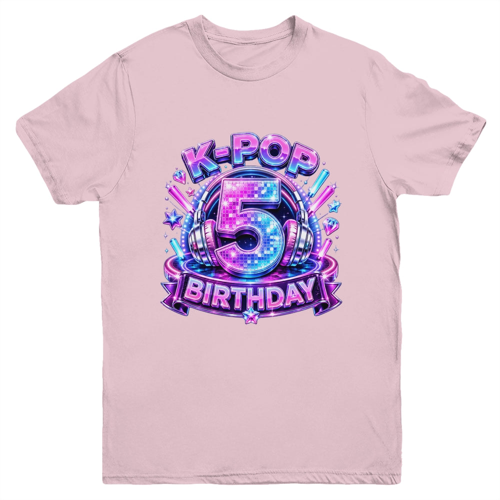 K-Pop 5Th Birthday Girl Kpop 5 Year Old Korean Music Lovers Youth Shirt | siriusteestore