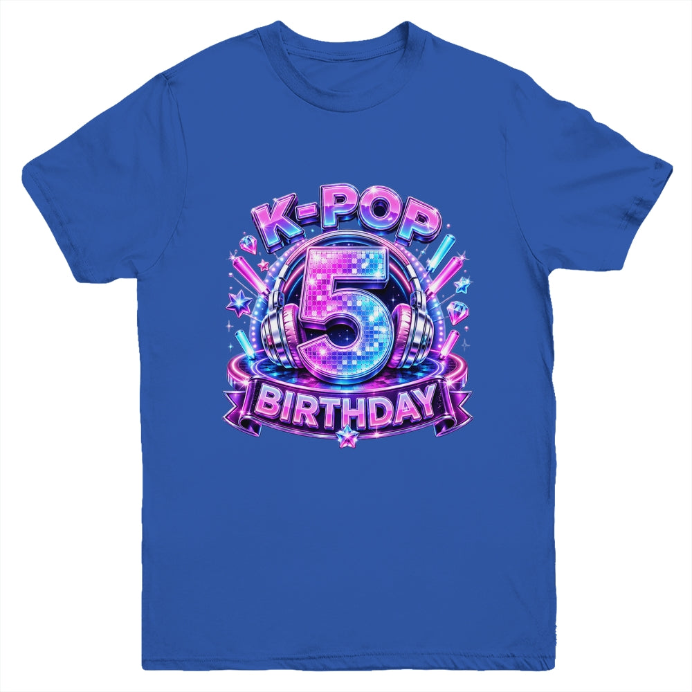 K-Pop 5Th Birthday Girl Kpop 5 Year Old Korean Music Lovers Youth Shirt | siriusteestore