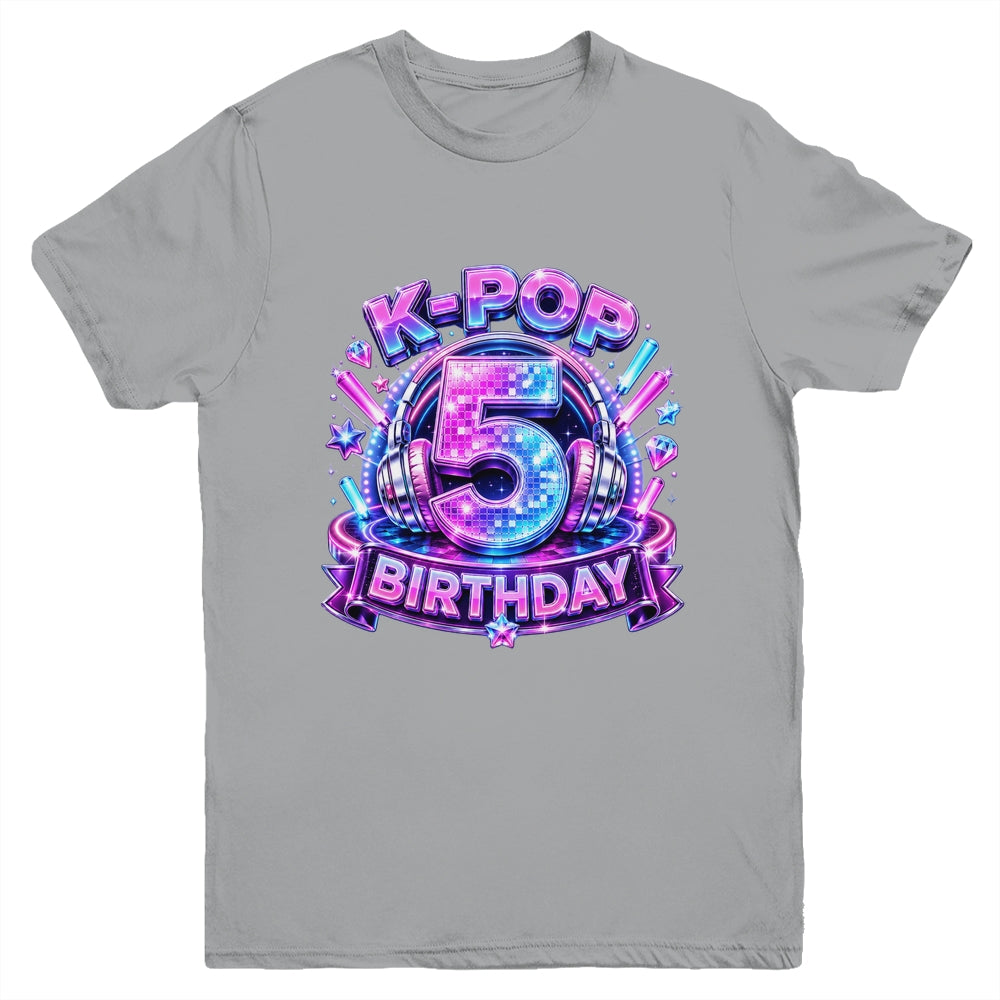 K-Pop 5Th Birthday Girl Kpop 5 Year Old Korean Music Lovers Youth Shirt | siriusteestore