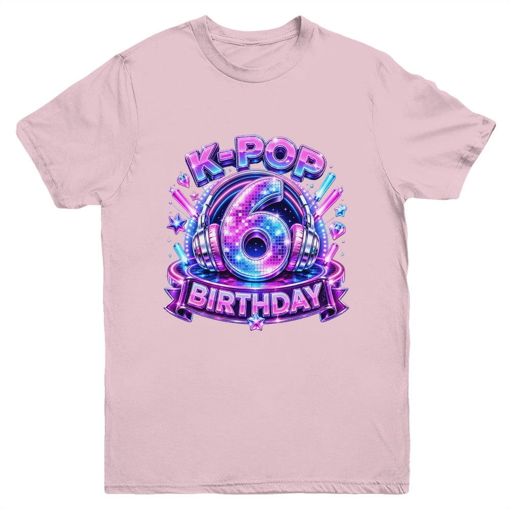 K-Pop 6Th Birthday Girl Kpop 6 Year Old Korean Music Lovers Youth Shirt | siriusteestore