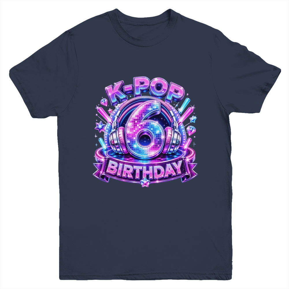 K-Pop 6Th Birthday Girl Kpop 6 Year Old Korean Music Lovers Youth Shirt | siriusteestore