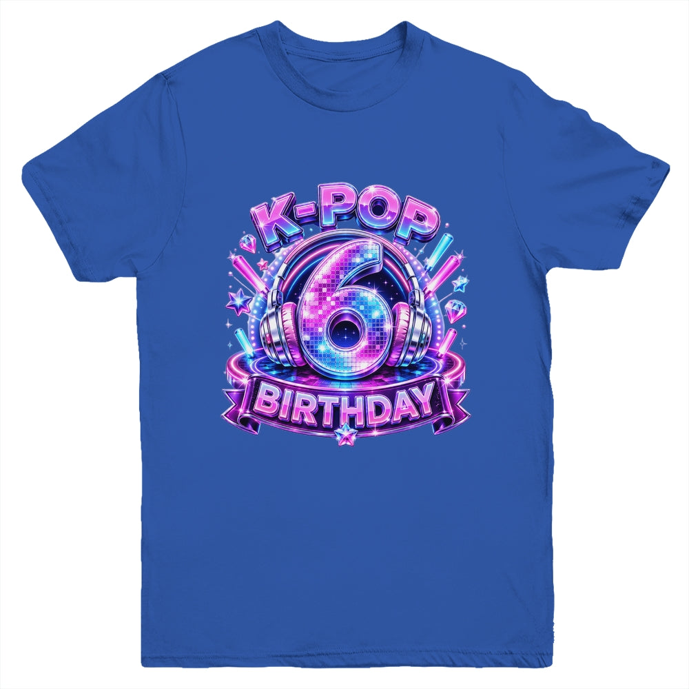 K-Pop 6Th Birthday Girl Kpop 6 Year Old Korean Music Lovers Youth Shirt | siriusteestore