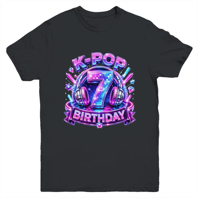 K-Pop 7Th Birthday Girl Kpop 7 Year Old Korean Music Lovers Youth Shirt | siriusteestore