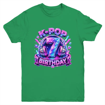 K-Pop 7Th Birthday Girl Kpop 7 Year Old Korean Music Lovers Youth Shirt | siriusteestore