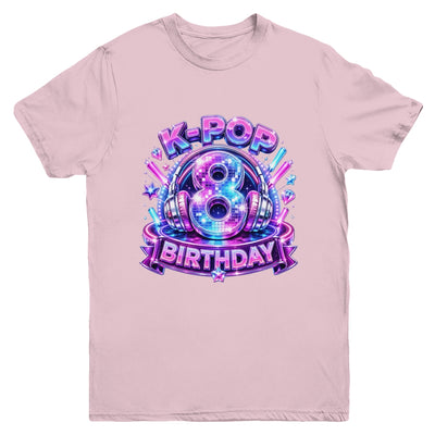 K-Pop 8Th Birthday Girl Kpop 8 Year Old Korean Music Lovers Youth Shirt | siriusteestore