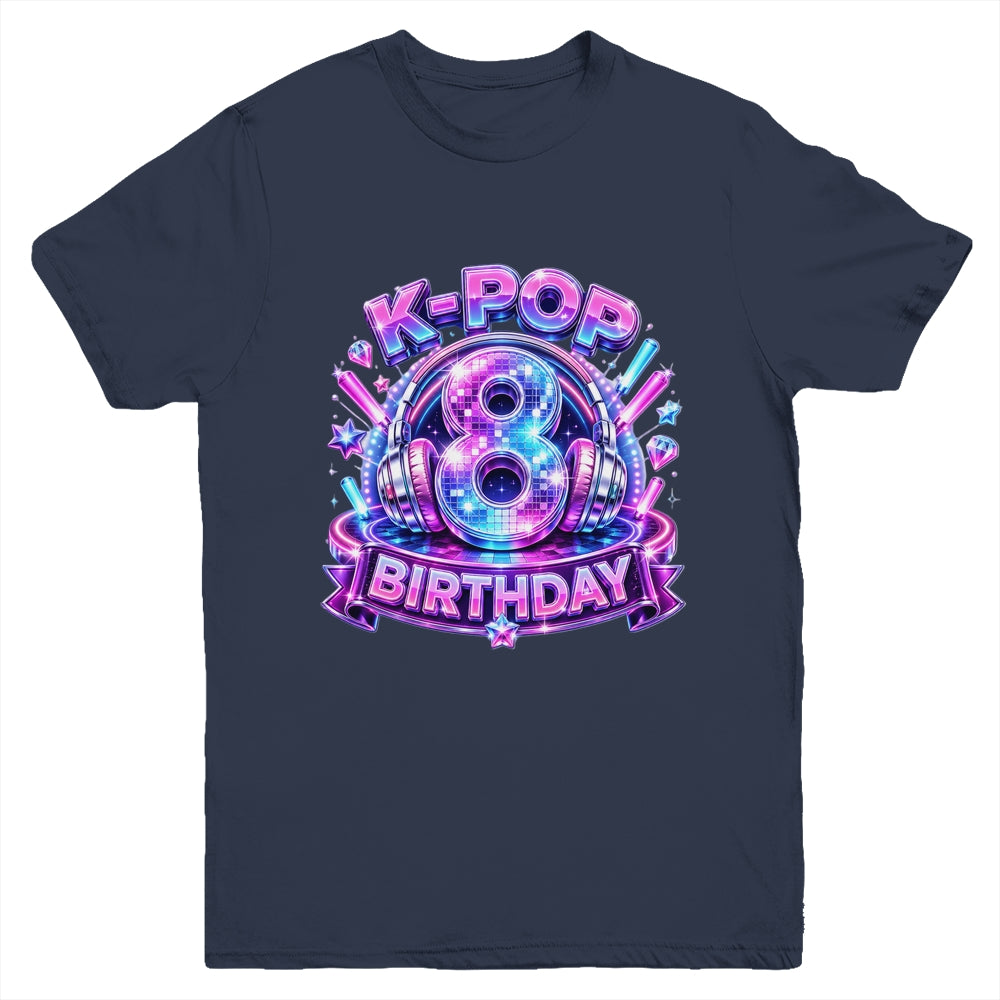 K-Pop 8Th Birthday Girl Kpop 8 Year Old Korean Music Lovers Youth Shirt | siriusteestore