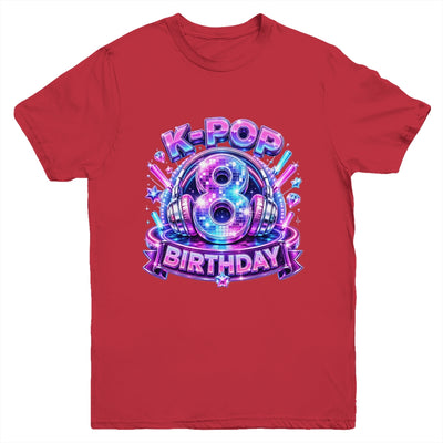 K-Pop 8Th Birthday Girl Kpop 8 Year Old Korean Music Lovers Youth Shirt | siriusteestore