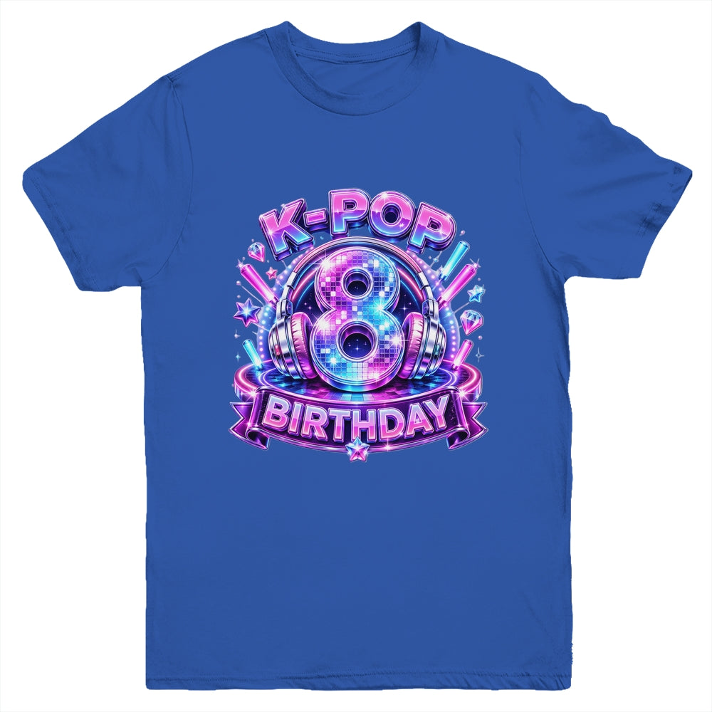 K-Pop 8Th Birthday Girl Kpop 8 Year Old Korean Music Lovers Youth Shirt | siriusteestore