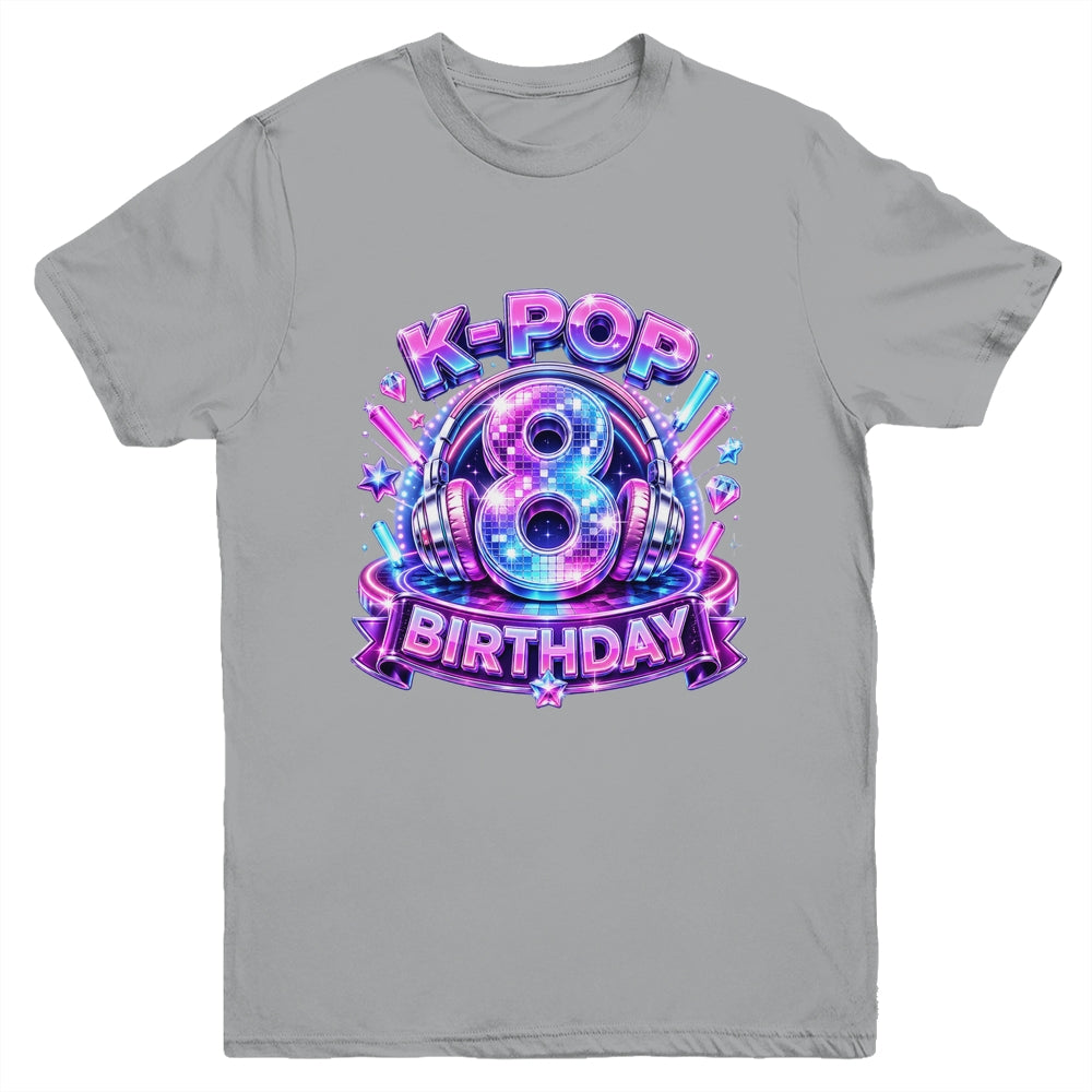 K-Pop 8Th Birthday Girl Kpop 8 Year Old Korean Music Lovers Youth Shirt | siriusteestore