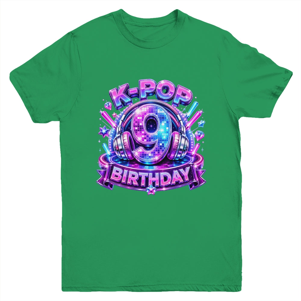 K-Pop 9Th Birthday Girl Kpop 9 Year Old Korean Music Lovers Youth Shirt | siriusteestore