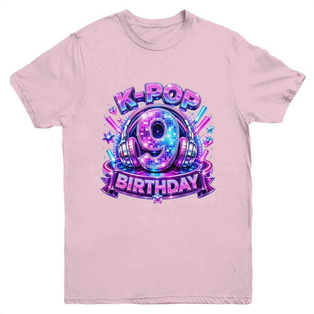 K-Pop 9Th Birthday Girl Kpop 9 Year Old Korean Music Lovers Youth Shirt | siriusteestore
