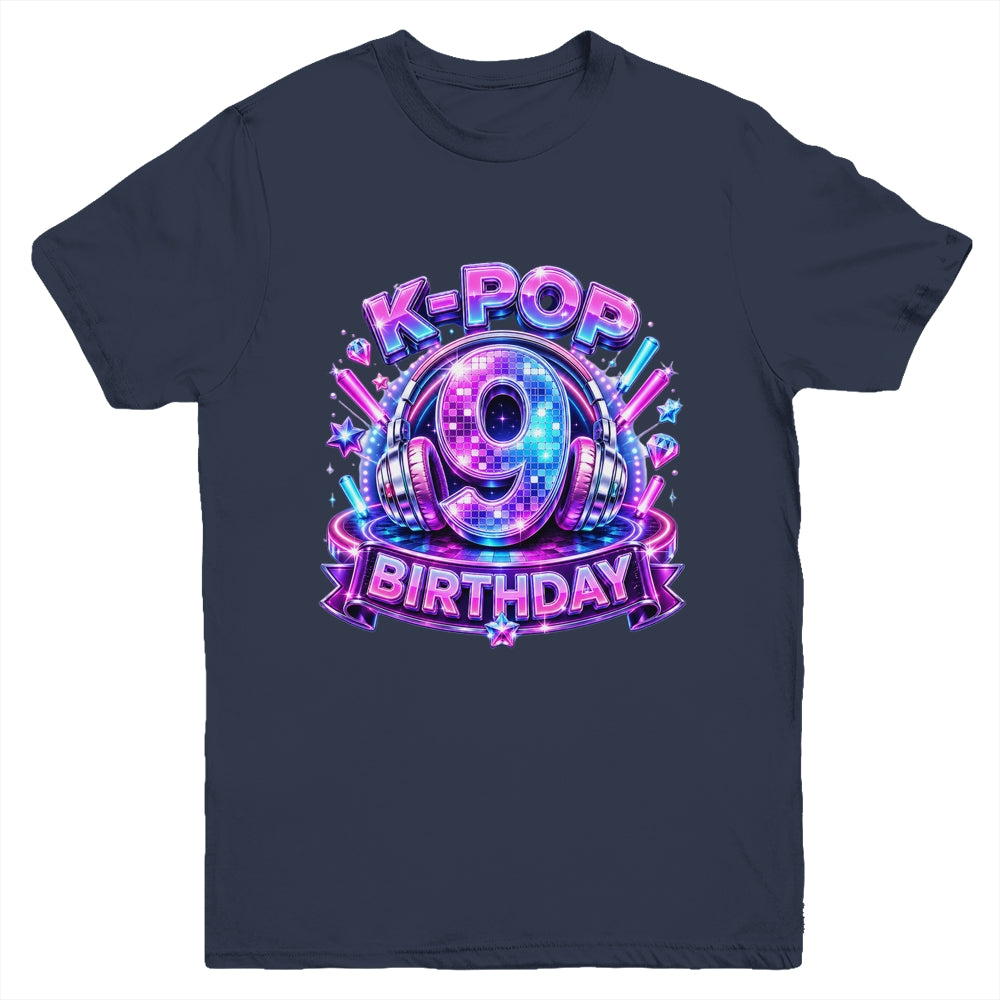 K-Pop 9Th Birthday Girl Kpop 9 Year Old Korean Music Lovers Youth Shirt | siriusteestore