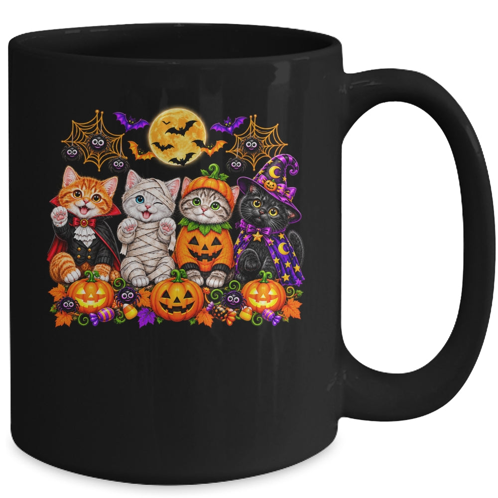 Kawaii Halloween Cat Lovers Cute Spooky Kittens Women Girls Mug | siriusteestore