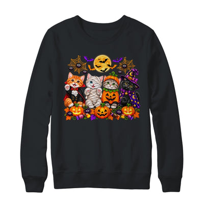 Kawaii Halloween Cat Lovers Cute Spooky Kittens Women Girls Shirt & Sweatshirt | siriusteestore
