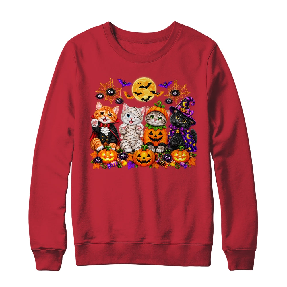 Kawaii Halloween Cat Lovers Cute Spooky Kittens Women Girls Shirt & Sweatshirt | siriusteestore