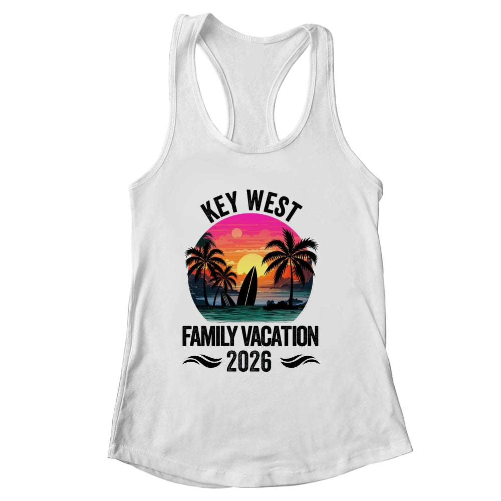 Key West Family Vacation 2026 Matching Outfits Beach Summer Shirt & Tank Top | siriusteestore