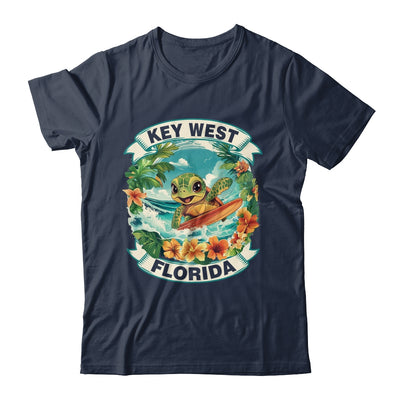 Key West Florida Cute Sea Turtle Surfing Summer Vacation Shirt & Tank Top | siriusteestore