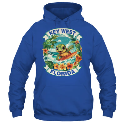 Key West Florida Cute Sea Turtle Surfing Summer Vacation Shirt & Tank Top | siriusteestore