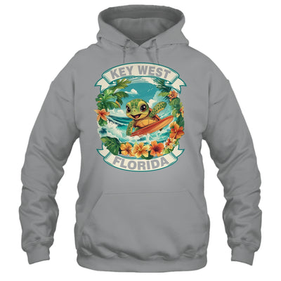 Key West Florida Cute Sea Turtle Surfing Summer Vacation Shirt & Tank Top | siriusteestore