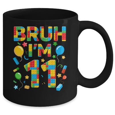 Kids 11 Year Old Building Blocks Bruh 11th Birthday Boy Mug | siriusteestore