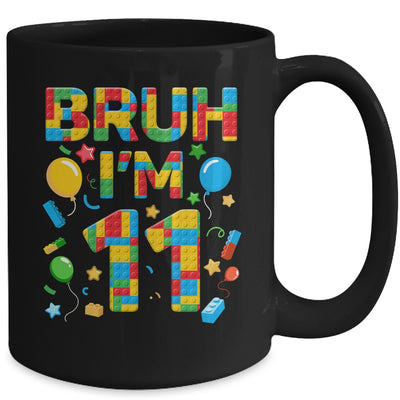 Kids 11 Year Old Building Blocks Bruh 11th Birthday Boy Mug | siriusteestore
