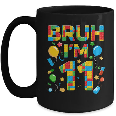 Kids 11 Year Old Building Blocks Bruh 11th Birthday Boy Mug | siriusteestore