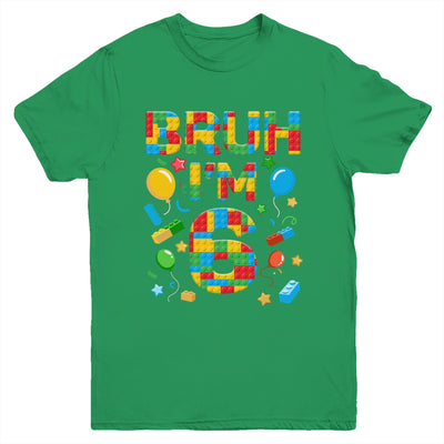 Kids 6 Year Old Building Blocks Bruh 6th Birthday Boy Youth Shirt | siriusteestore