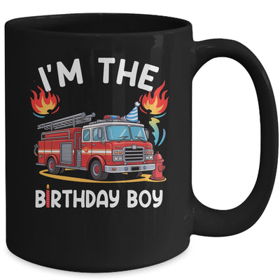 Kids Birthday Boy Fire Truck Firefighter Bday Party Theme Mug | siriusteestore