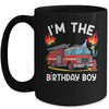 Kids Birthday Boy Fire Truck Firefighter Bday Party Theme Mug | siriusteestore