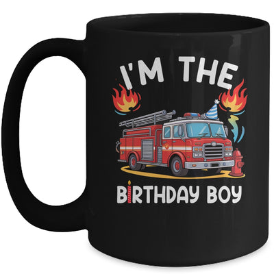 Kids Birthday Boy Fire Truck Firefighter Bday Party Theme Mug | siriusteestore