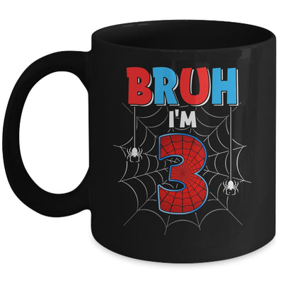 Kids Bruh I'm 3 Year Old It's My 3rd Birthday Boy Spider Mug | siriusteestore
