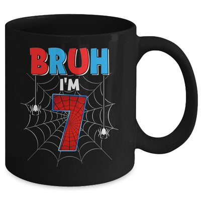 Kids Bruh I'm 7 Year Old It's My 7th Birthday Boy Spider Mug | siriusteestore